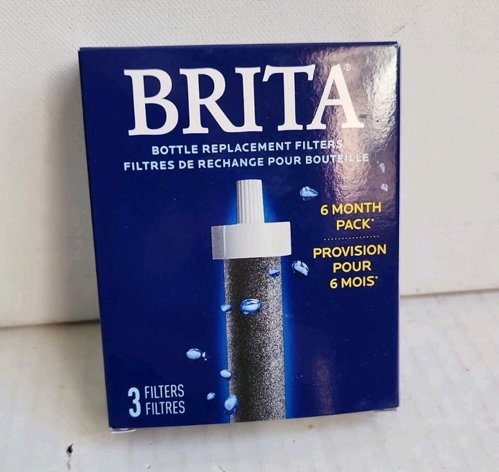 NEW Brita Water Bottle Replacement Filters 3-Pack 6 Month Supply SEALED